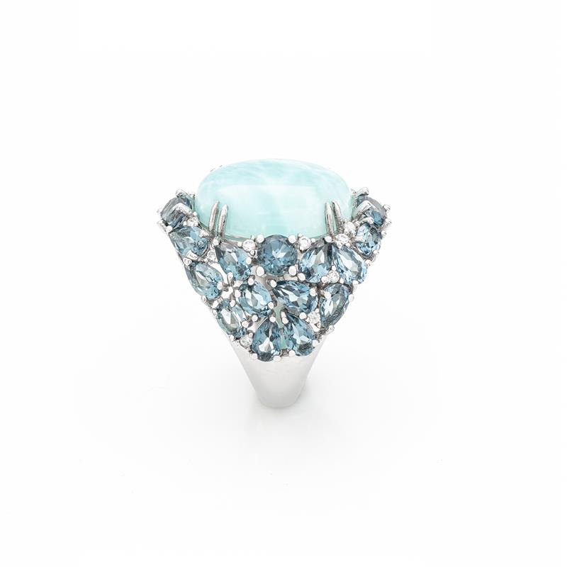 Atlantis Larimar & Blue Topaz Ring
